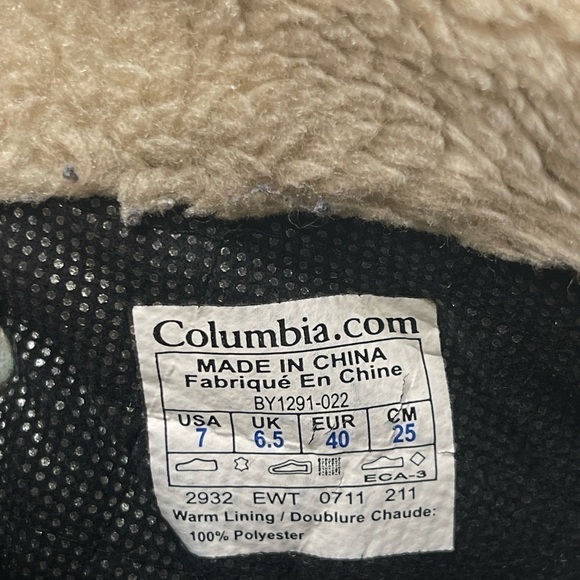 Columbia Women Teen Youth Omni-heat BY1291‑022 Winter Boots Size 7 - Gray - Picture 16 of 16